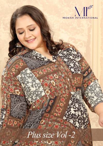 PLUS SIZE VOL-2 BY MOKSH RIYON KURTI WHOLESALER IN INDIA